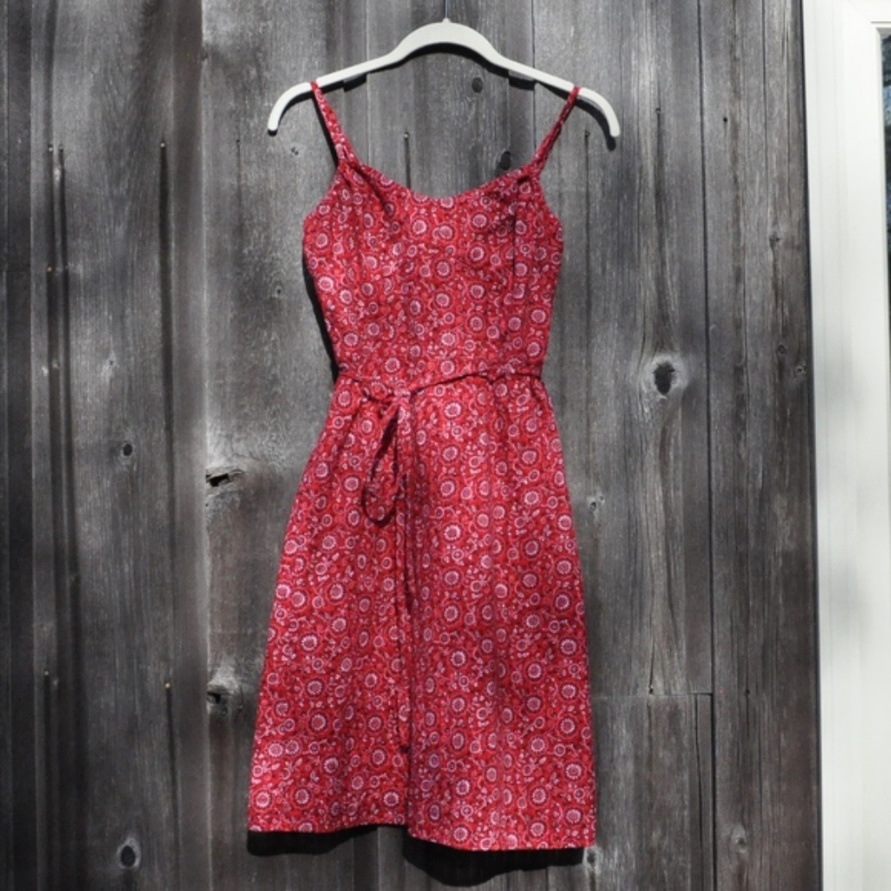 Ann Taylor- Red Spaghetti Strap Mini Dress- Size 4
